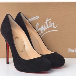 Louboutin suede heels 120mm